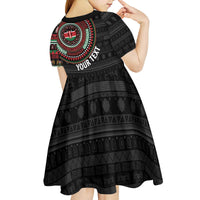 Personalised Kenya Kid Short Sleeve Dress African Tribal Pattern