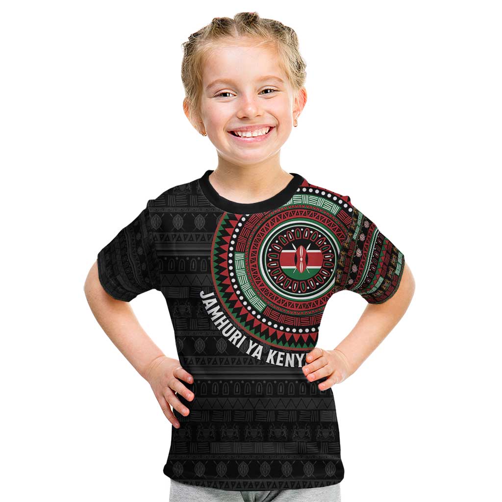 Personalised Kenya Kid T Shirt African Tribal Pattern