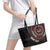 Personalised Kenya Leather Tote Bag African Tribal Pattern