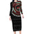 Personalised Kenya Long Sleeve Bodycon Dress African Tribal Pattern