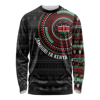 Personalised Kenya Long Sleeve Shirt African Tribal Pattern