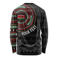 Personalised Kenya Long Sleeve Shirt African Tribal Pattern