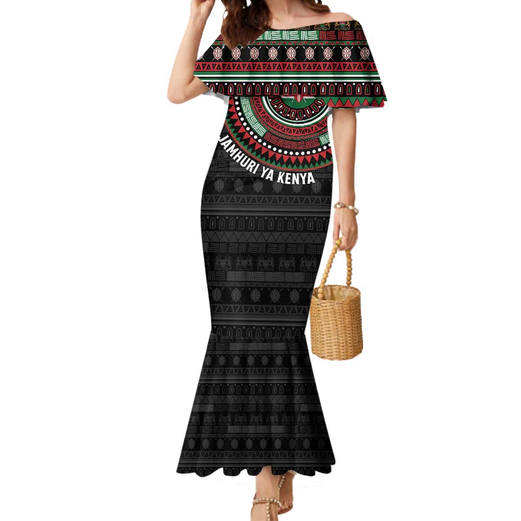 Personalised Kenya Mermaid Dress African Tribal Pattern