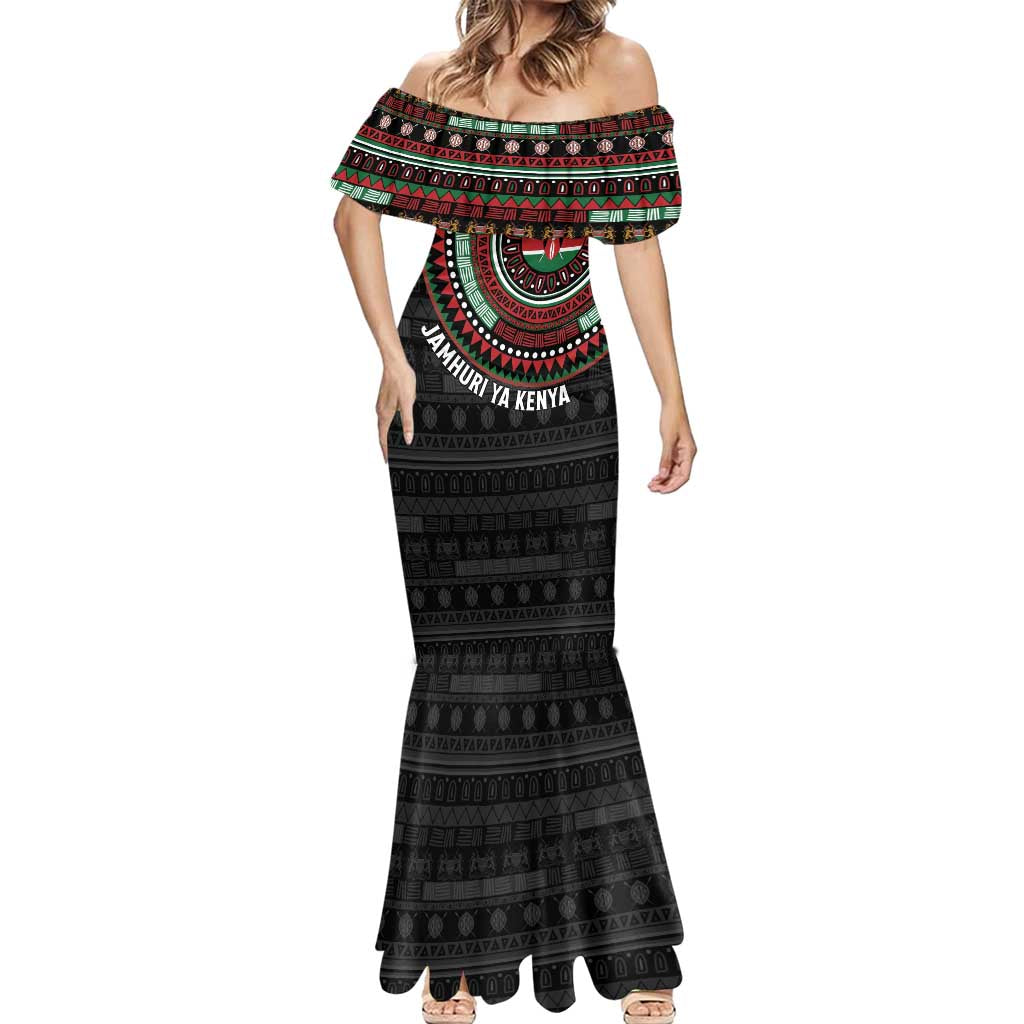 Personalised Kenya Mermaid Dress African Tribal Pattern