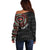 Personalised Kenya Off Shoulder Sweater African Tribal Pattern