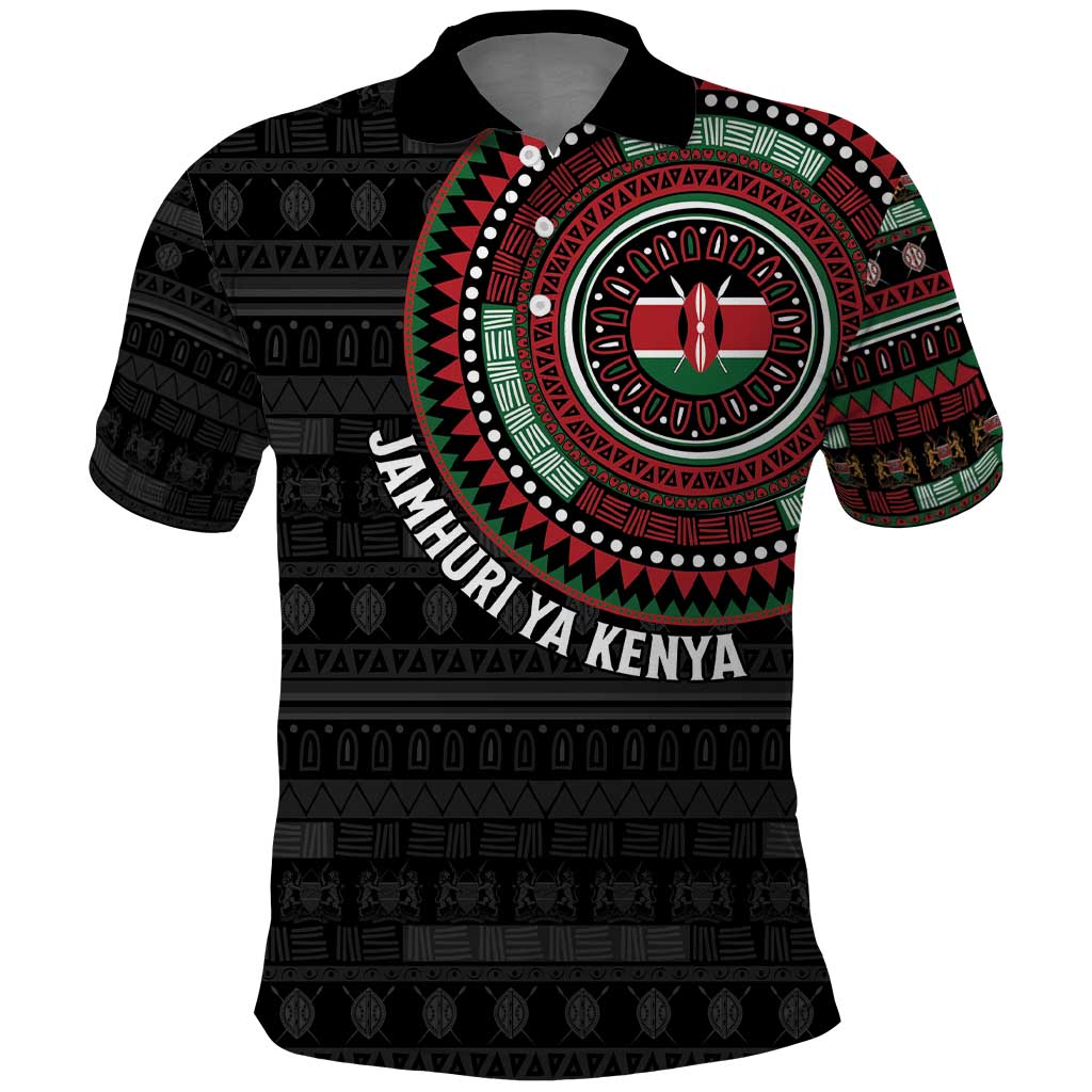 Personalised Kenya Polo Shirt African Tribal Pattern