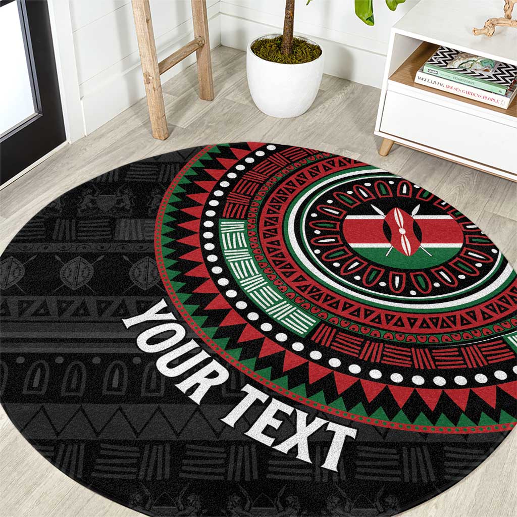 Personalised Kenya Round Carpet African Tribal Pattern