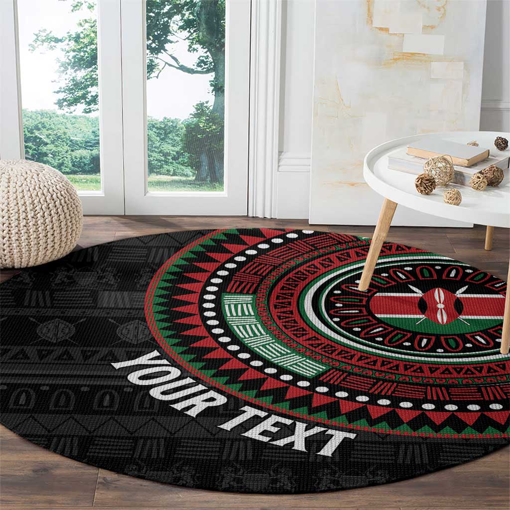 Personalised Kenya Round Carpet African Tribal Pattern