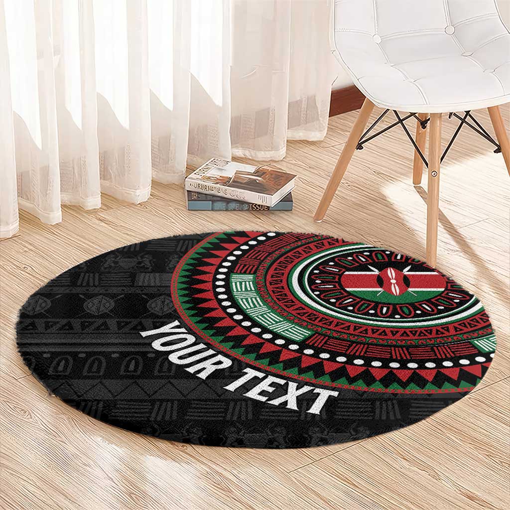 Personalised Kenya Round Carpet African Tribal Pattern