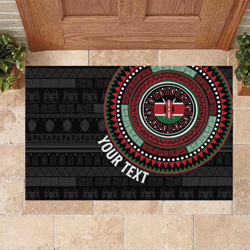 Personalised Kenya Rubber Doormat African Tribal Pattern