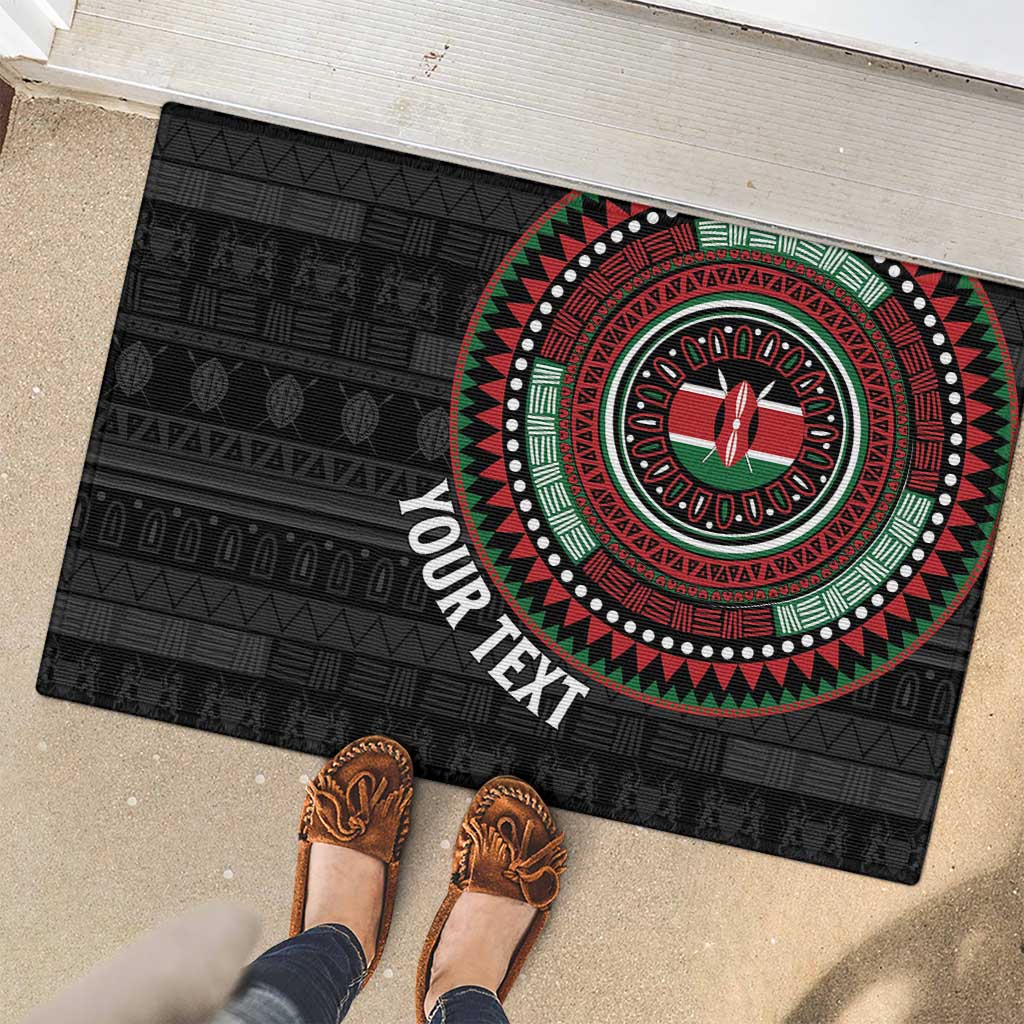 Personalised Kenya Rubber Doormat African Tribal Pattern