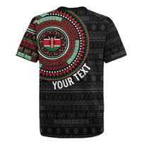 Personalised Kenya Rugby Jersey African Tribal Pattern
