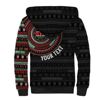 Personalised Kenya Sherpa Hoodie African Tribal Pattern