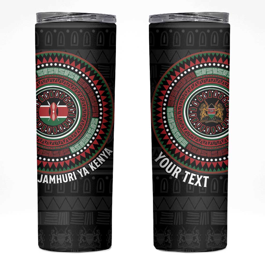 Personalised Kenya Skinny Tumbler African Tribal Pattern