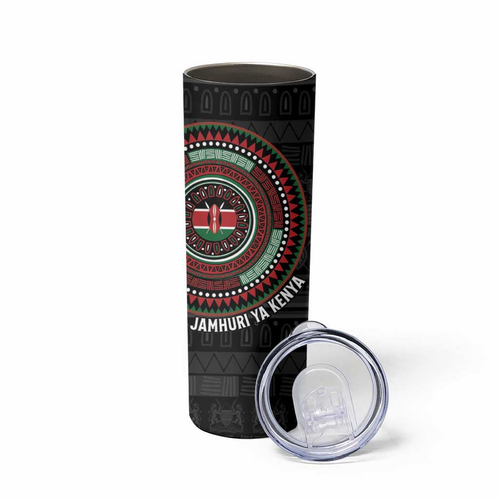 Personalised Kenya Skinny Tumbler African Tribal Pattern