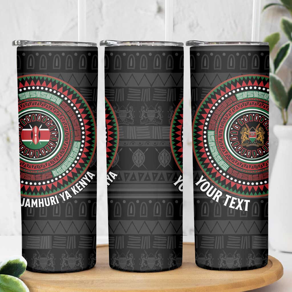 Personalised Kenya Skinny Tumbler African Tribal Pattern