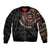 Personalised Kenya Sleeve Zip Bomber Jacket African Tribal Pattern