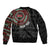 Personalised Kenya Sleeve Zip Bomber Jacket African Tribal Pattern