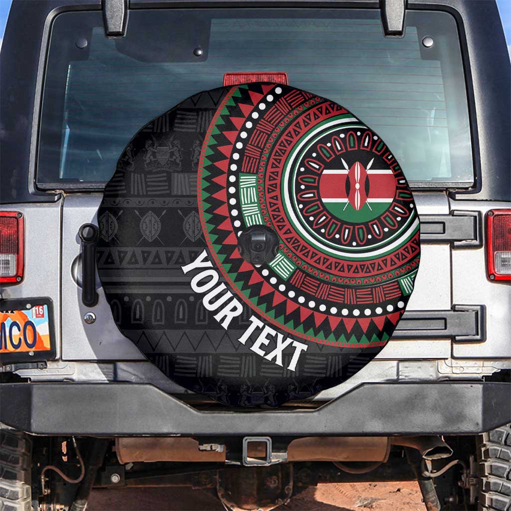 Personalised Kenya Spare Tire Cover African Tribal Pattern
