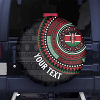 Personalised Kenya Spare Tire Cover African Tribal Pattern