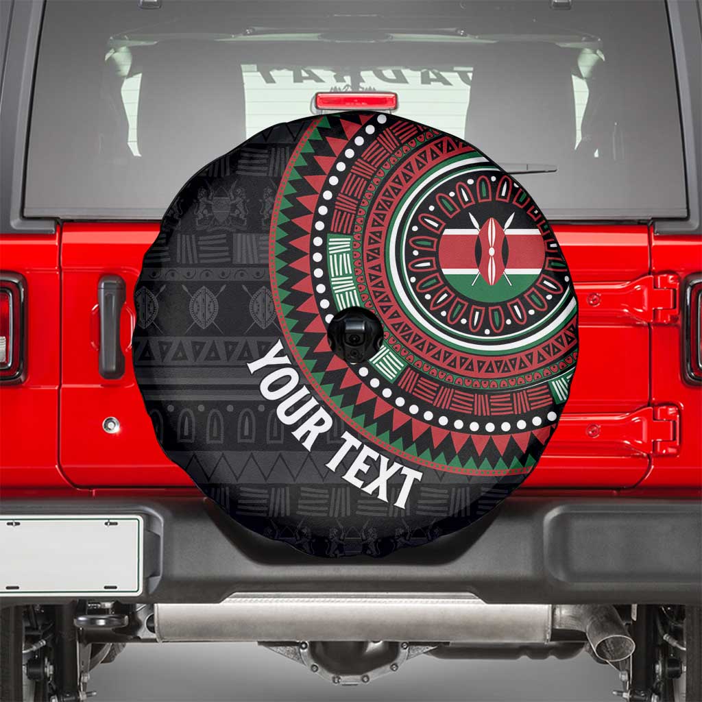 Personalised Kenya Spare Tire Cover African Tribal Pattern