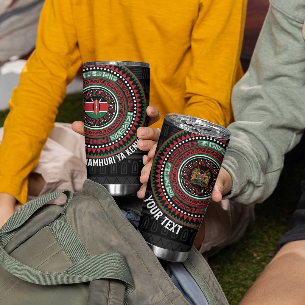 Personalised Kenya Tumbler Cup African Tribal Pattern
