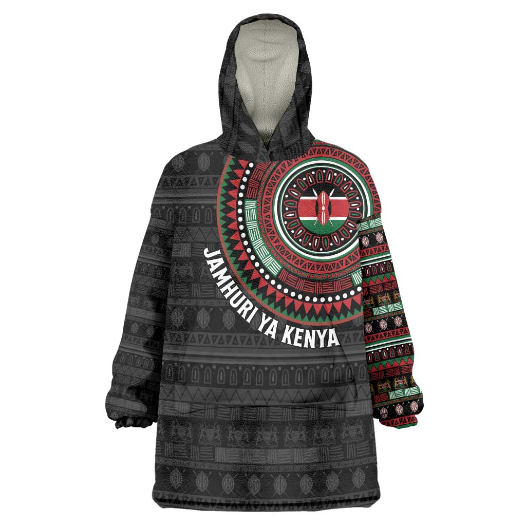 Personalised Kenya Wearable Blanket Hoodie African Tribal Pattern