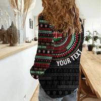 Personalised Kenya Women Casual Shirt African Tribal Pattern