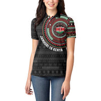 Personalised Kenya Women Polo Shirt African Tribal Pattern