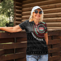 Personalised Kenya Women Polo Shirt African Tribal Pattern