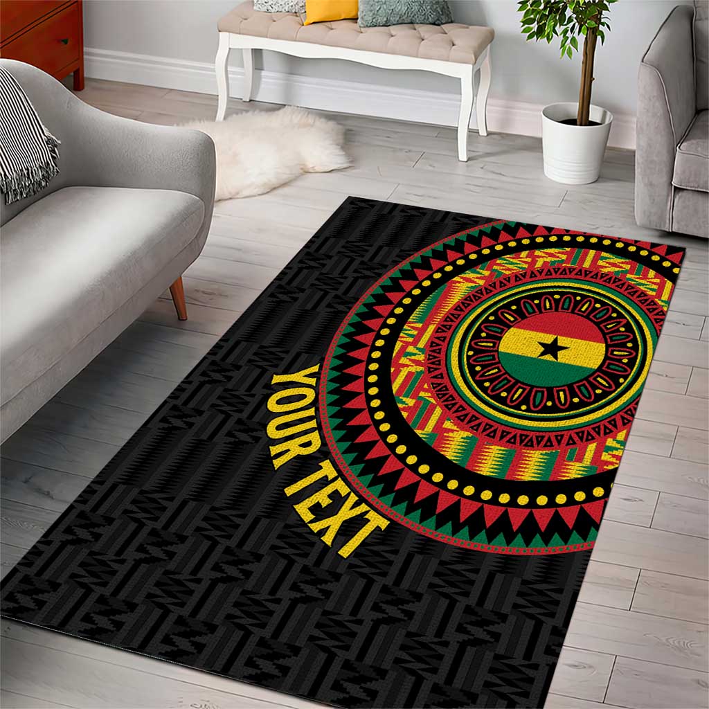Personalised Ghana Area Rug African Tribal Mix Kente Patterns