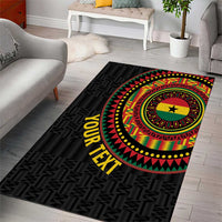 Personalised Ghana Area Rug African Tribal Mix Kente Patterns