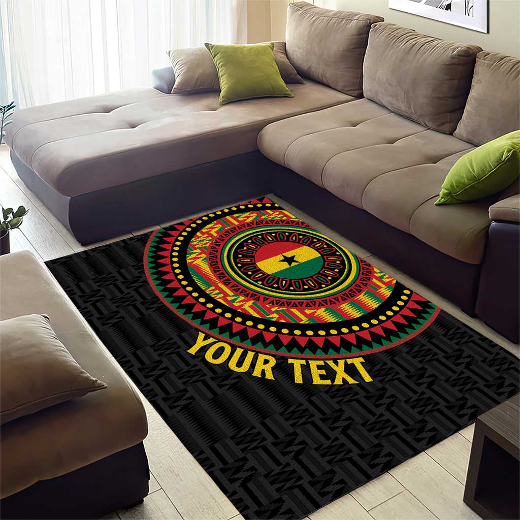 Personalised Ghana Area Rug African Tribal Mix Kente Patterns