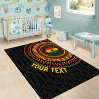Personalised Ghana Area Rug African Tribal Mix Kente Patterns