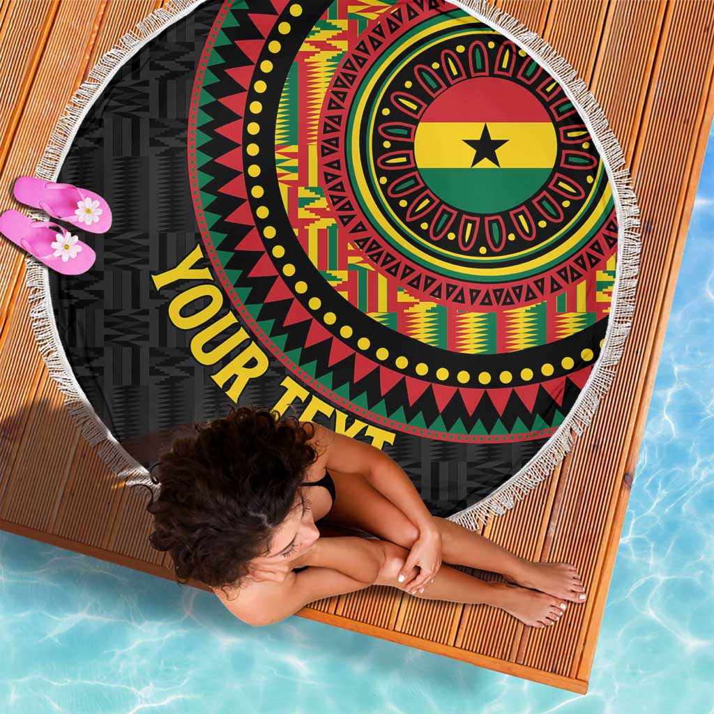 Personalised Ghana Beach Blanket African Tribal Mix Kente Patterns