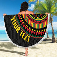 Personalised Ghana Beach Blanket African Tribal Mix Kente Patterns