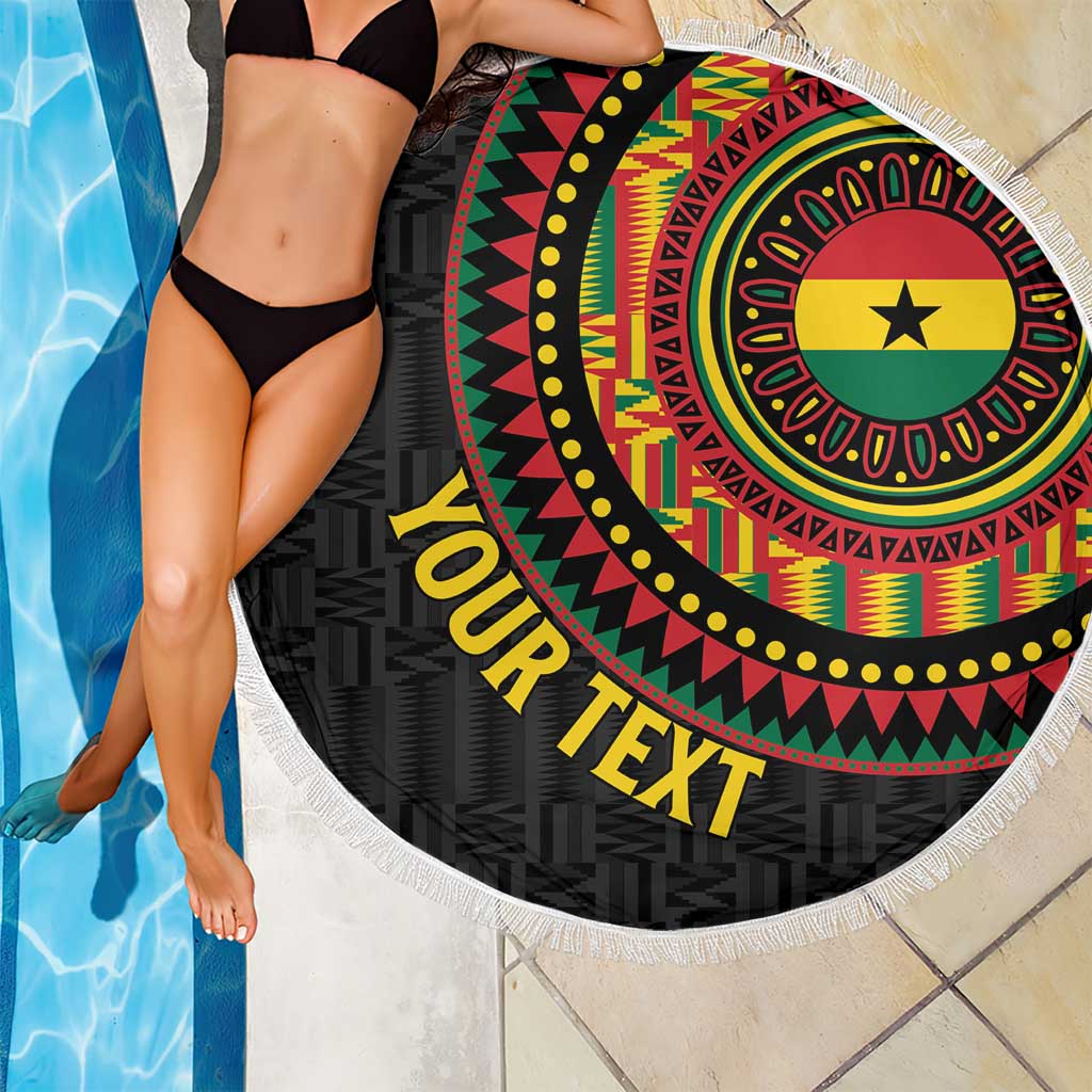 Personalised Ghana Beach Blanket African Tribal Mix Kente Patterns