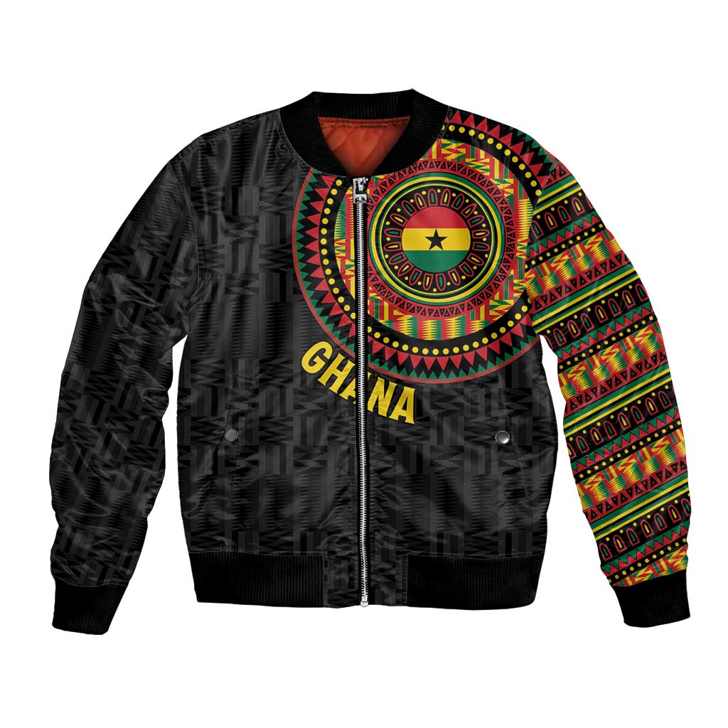 Personalised Ghana Bomber Jacket African Tribal Mix Kente Patterns