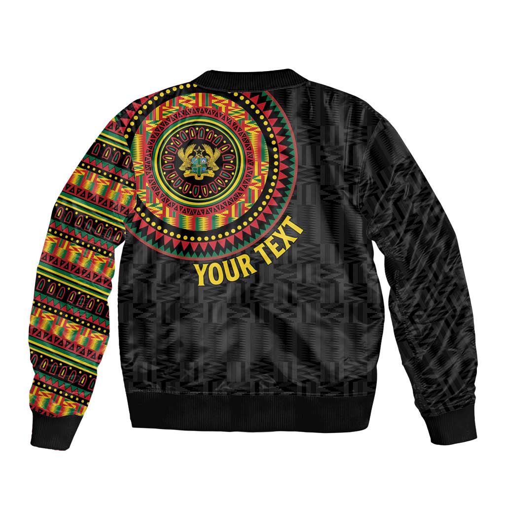 Personalised Ghana Bomber Jacket African Tribal Mix Kente Patterns