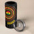 Personalised Ghana 4 in 1 Can Cooler Tumbler African Tribal Mix Kente Patterns