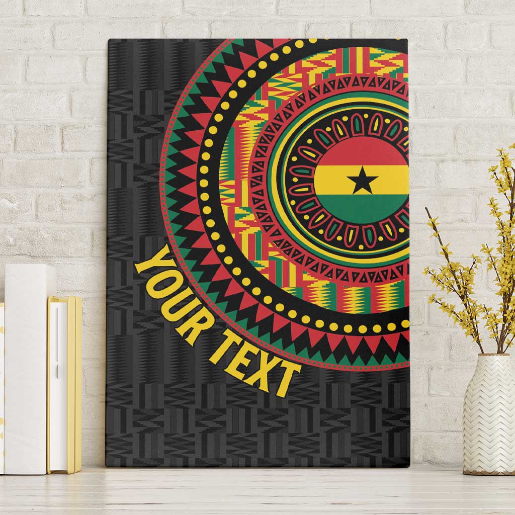 Personalised Ghana Canvas Wall Art African Tribal Mix Kente Patterns