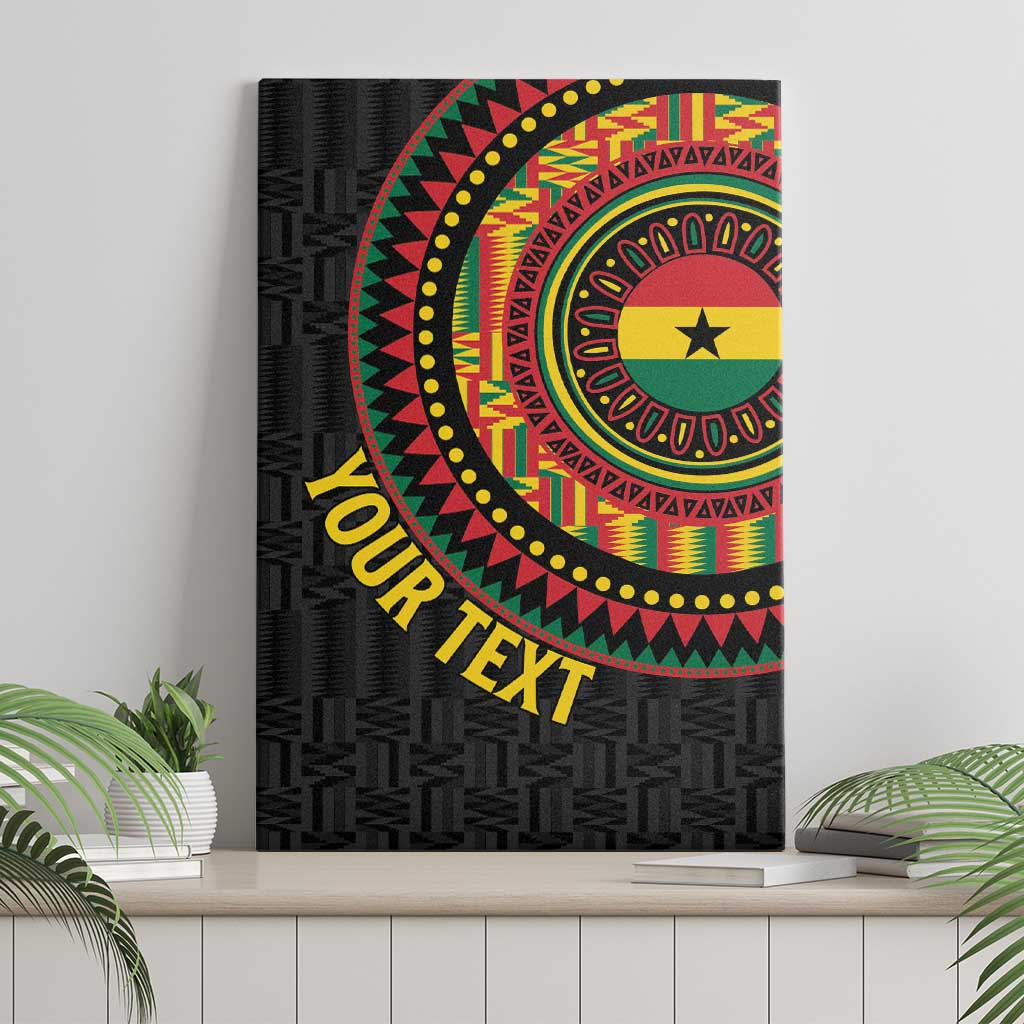 Personalised Ghana Canvas Wall Art African Tribal Mix Kente Patterns