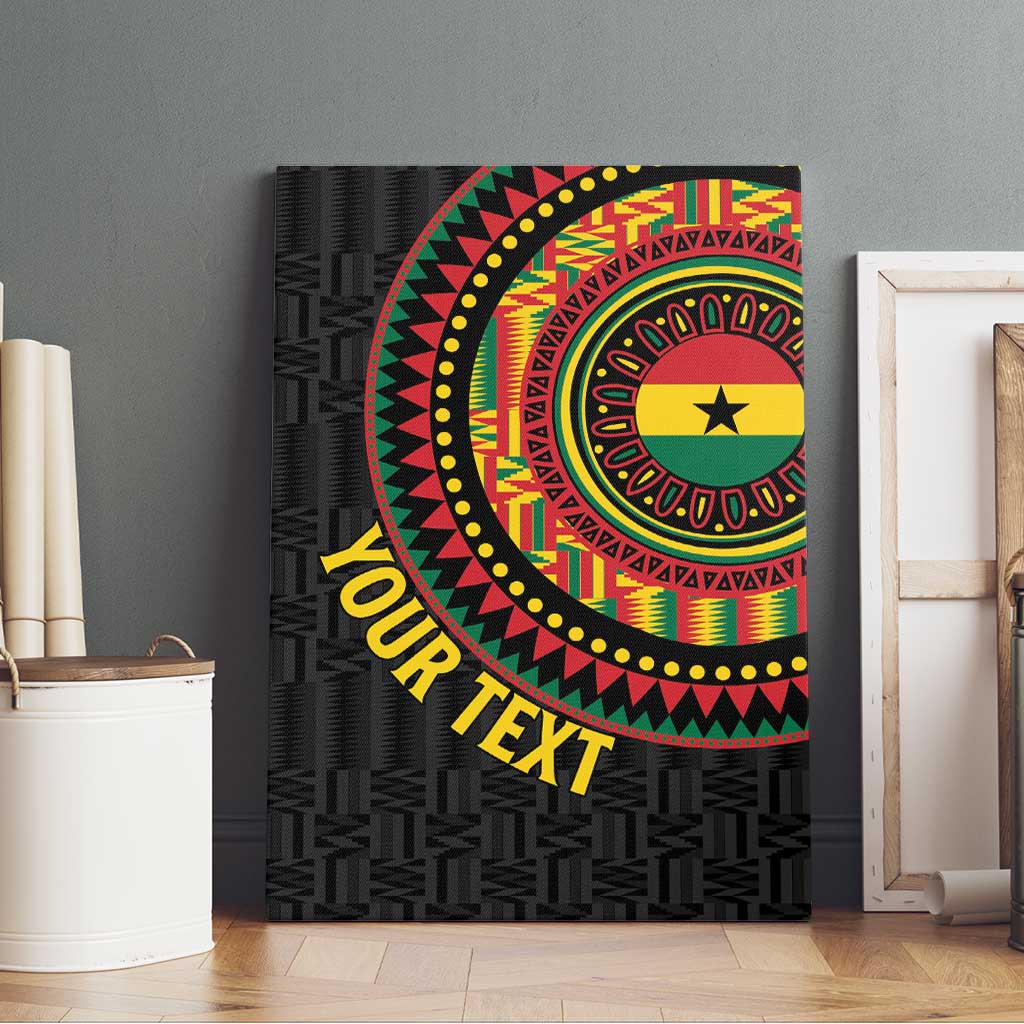 Personalised Ghana Canvas Wall Art African Tribal Mix Kente Patterns