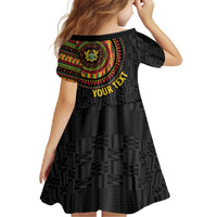 Personalised Ghana Family Matching Off The Shoulder Long Sleeve Dress and Hawaiian Shirt African Tribal Mix Kente Patterns