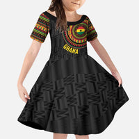 Personalised Ghana Family Matching Off Shoulder Maxi Dress and Hawaiian Shirt African Tribal Mix Kente Patterns