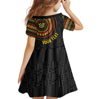 Personalised Ghana Family Matching Off Shoulder Maxi Dress and Hawaiian Shirt African Tribal Mix Kente Patterns