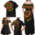 Personalised Ghana Family Matching Off Shoulder Maxi Dress and Hawaiian Shirt African Tribal Mix Kente Patterns