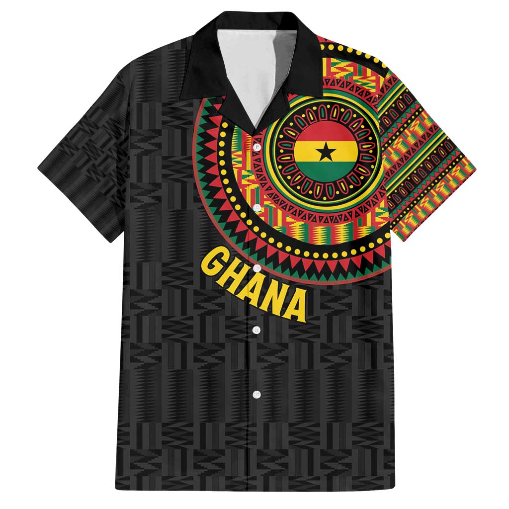 Personalised Ghana Family Matching Tank Maxi Dress and Hawaiian Shirt African Tribal Mix Kente Patterns
