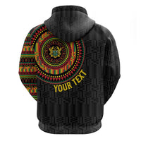 Personalised Ghana Hoodie African Tribal Mix Kente Patterns