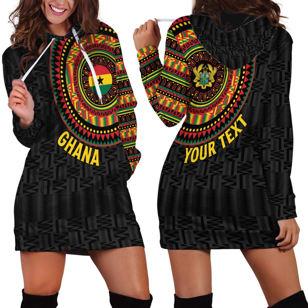 Personalised Ghana Hoodie Dress African Tribal Mix Kente Patterns